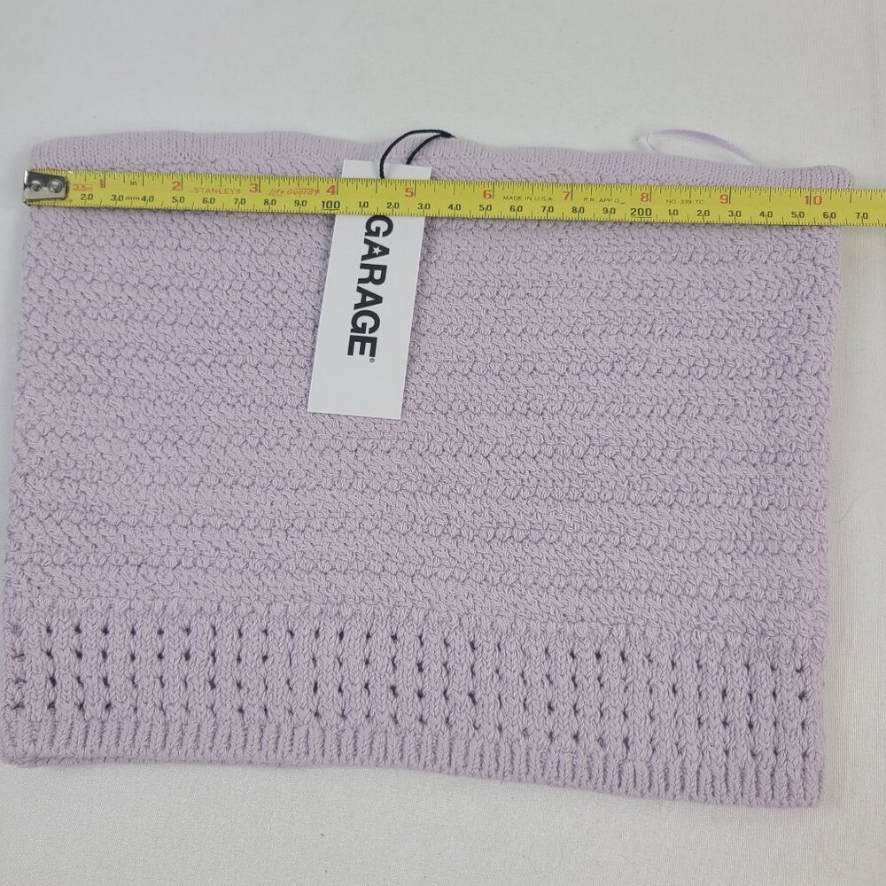 NWT Garage Bandeau Crochet Tube Top Orchid Petal Sz XS Cotton Blend - Picture 3 of 6